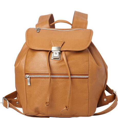 DOUBLE COMPARTMENT LEATHER BACKPACK